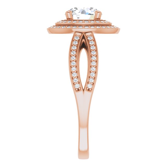 Round Double Halo-Style Ring Mounting