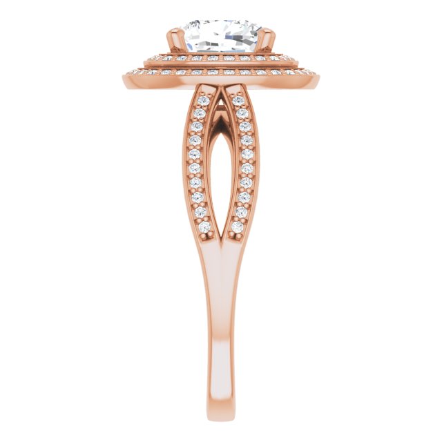Cushion Double Halo-Style Ring Mounting