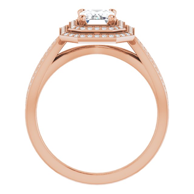 Emerald Double Halo-Style Ring Mounting