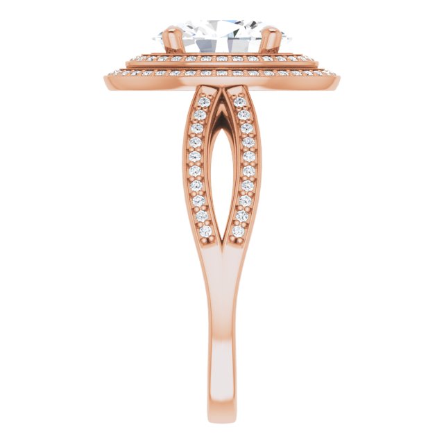 Oval Double Halo-Style Ring Mounting