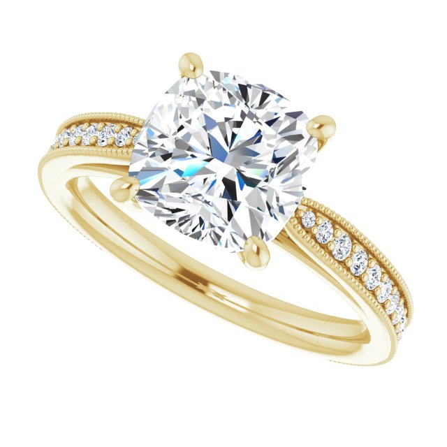 Cushion Engagement Ring Mounting