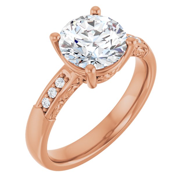 Round Engagement Ring Mounting