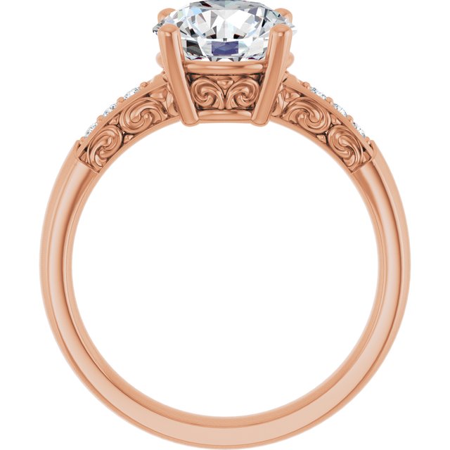 Round Engagement Ring Mounting
