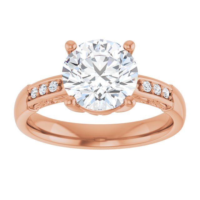 Round Engagement Ring Mounting