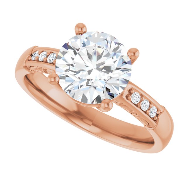 Round Engagement Ring Mounting