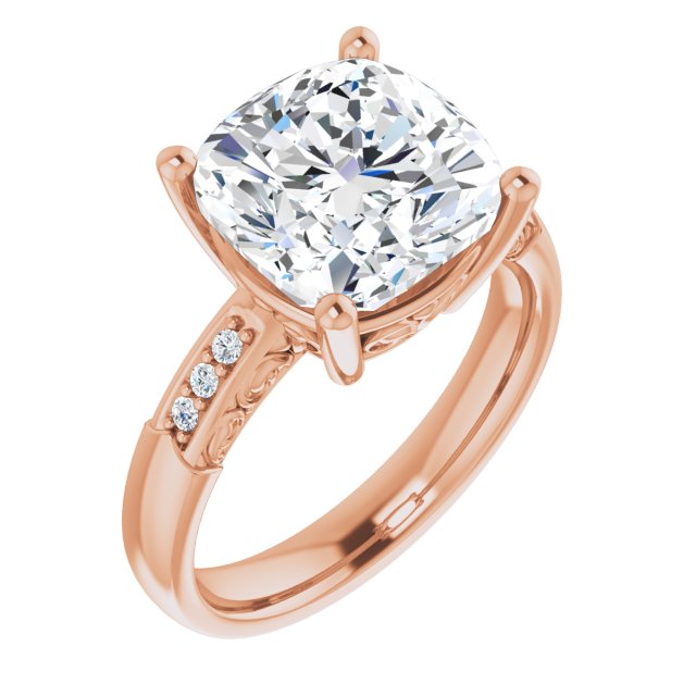 Cushion Engagement Ring Mounting