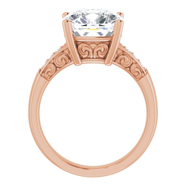 Cushion Engagement Ring Mounting