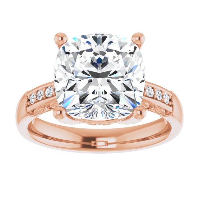 Cushion Engagement Ring Mounting