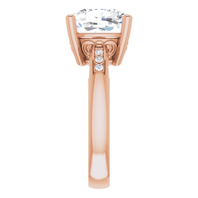Cushion Engagement Ring Mounting