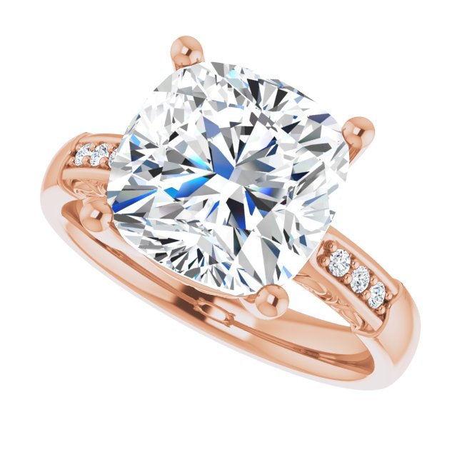 Cushion Engagement Ring Mounting