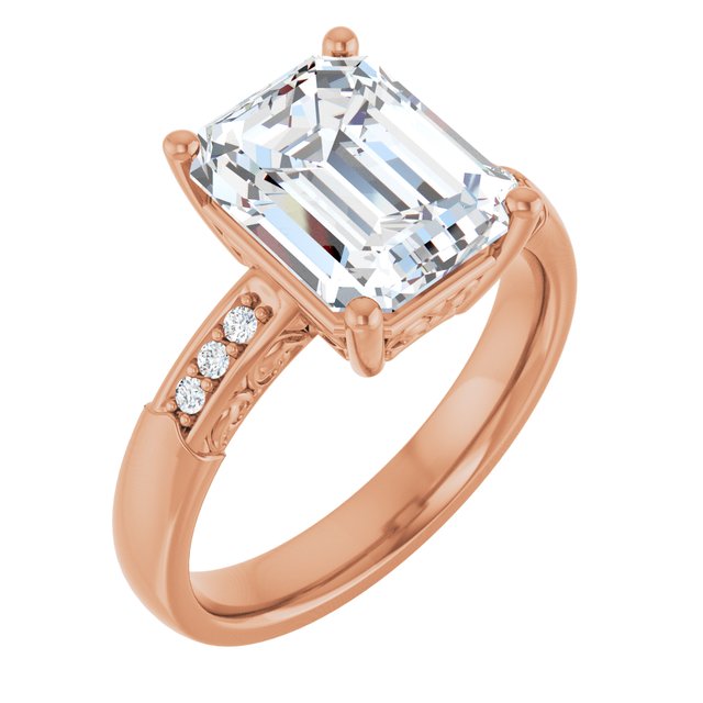 Emerald Engagement Ring Mounting