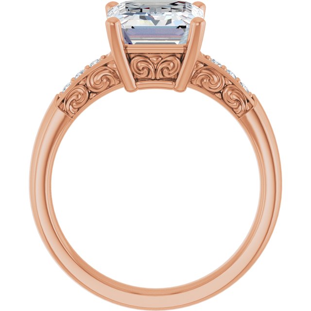 Emerald Engagement Ring Mounting