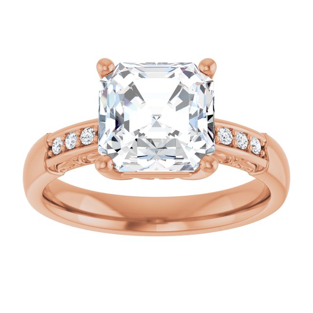 Asscher Engagement Ring Mounting