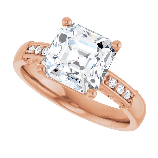 Asscher Engagement Ring Mounting