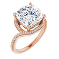 Cushion Bypass Halo-Style Engagement Ring Mounting