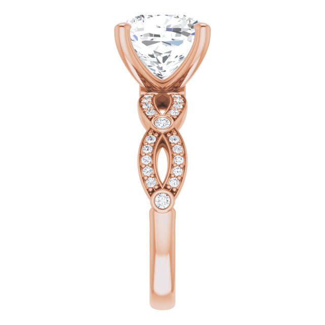 Cushion Engagement Ring Mounting