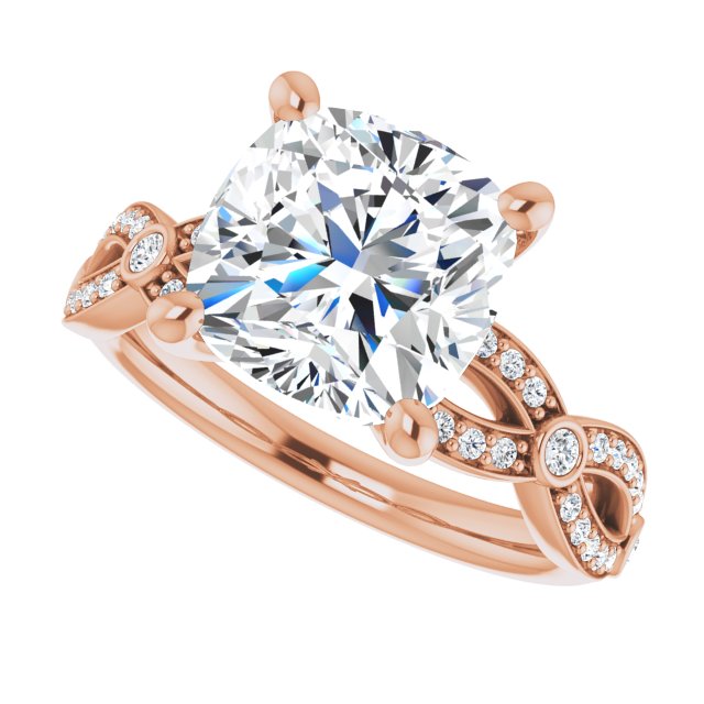 Cushion Engagement Ring Mounting
