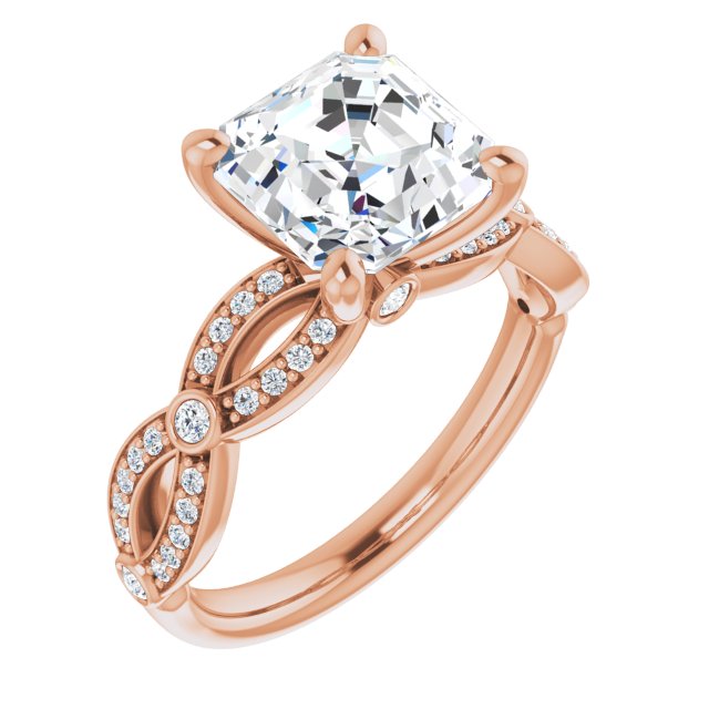 Asscher Engagement Ring Mounting