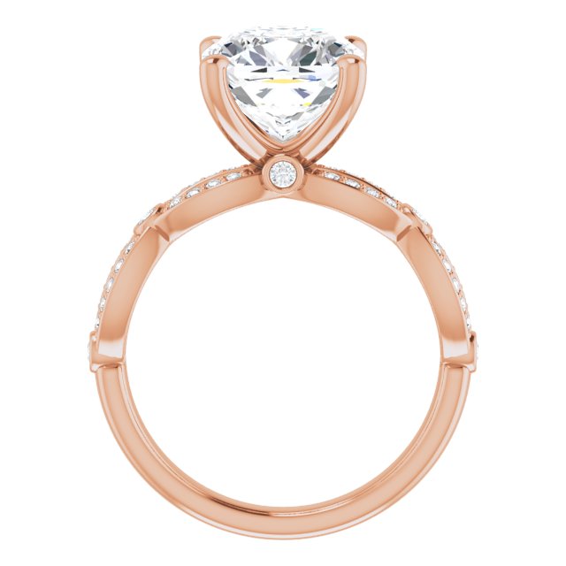 Cushion Engagement Ring Mounting