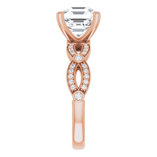 Asscher Engagement Ring Mounting