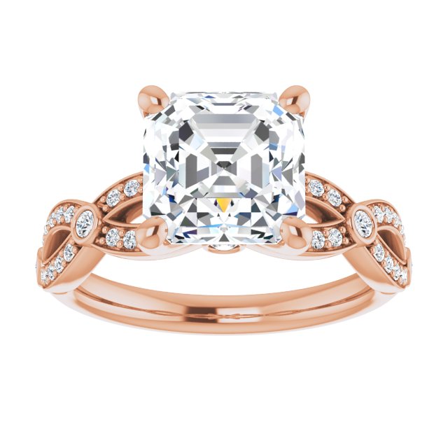 Asscher Engagement Ring Mounting