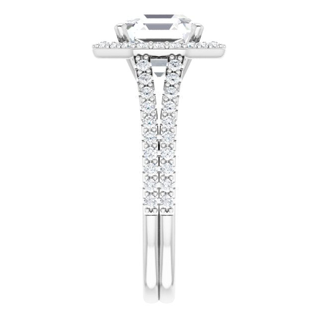 Asscher Engagement Ring Mounting