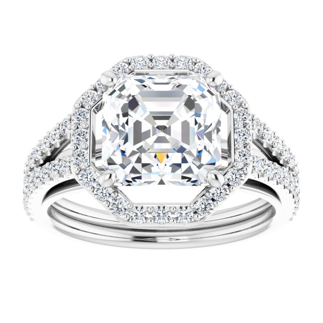 Asscher Engagement Ring Mounting