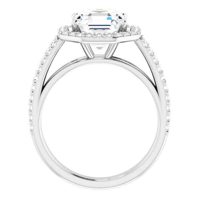 Asscher Engagement Ring Mounting