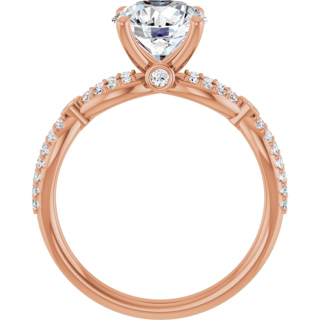 Round Engagement Ring Mounting