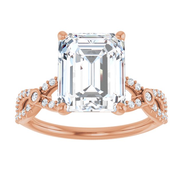 Emerald Engagement Ring Mounting