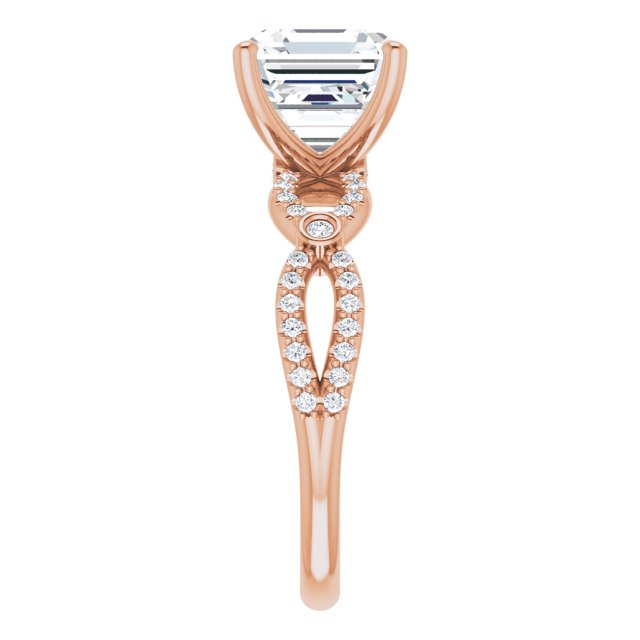 Asscher Engagement Ring Mounting