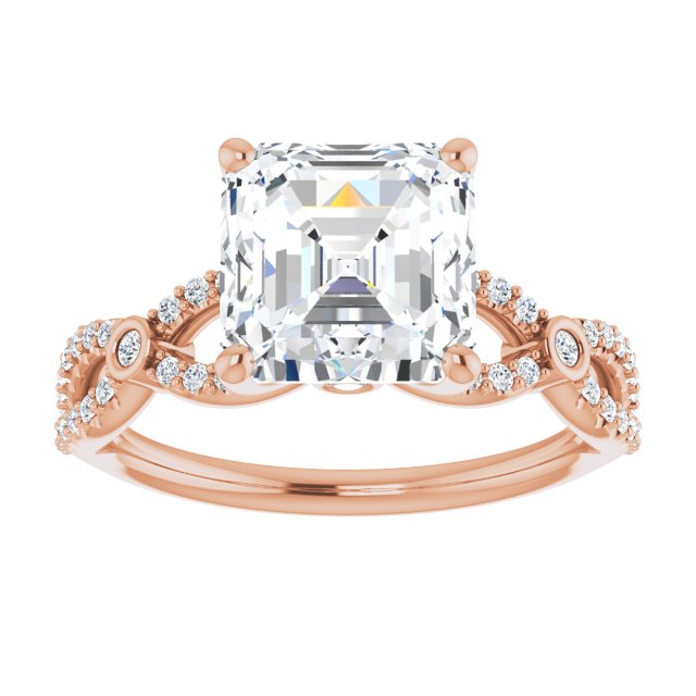 Asscher Engagement Ring Mounting