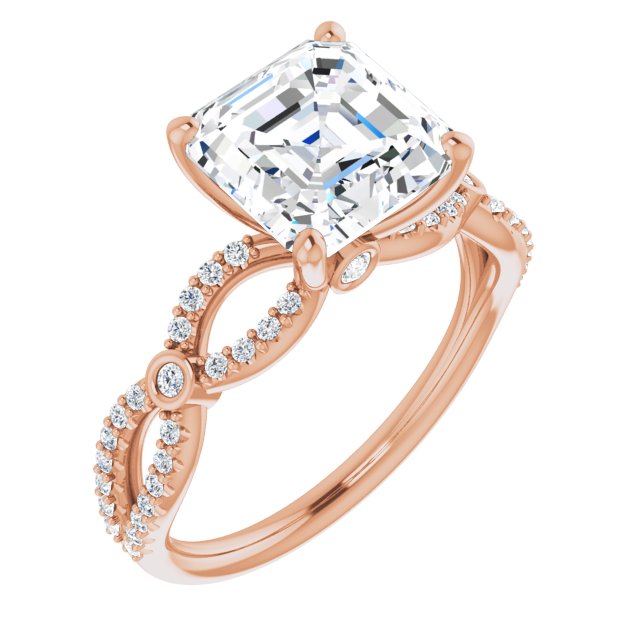 Asscher Engagement Ring Mounting