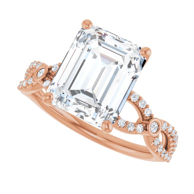 Emerald Engagement Ring Mounting