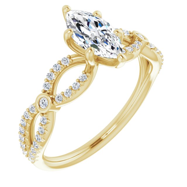 Marquise Engagement Ring Mounting