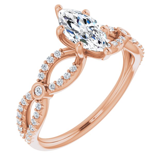 Marquise Engagement Ring Mounting
