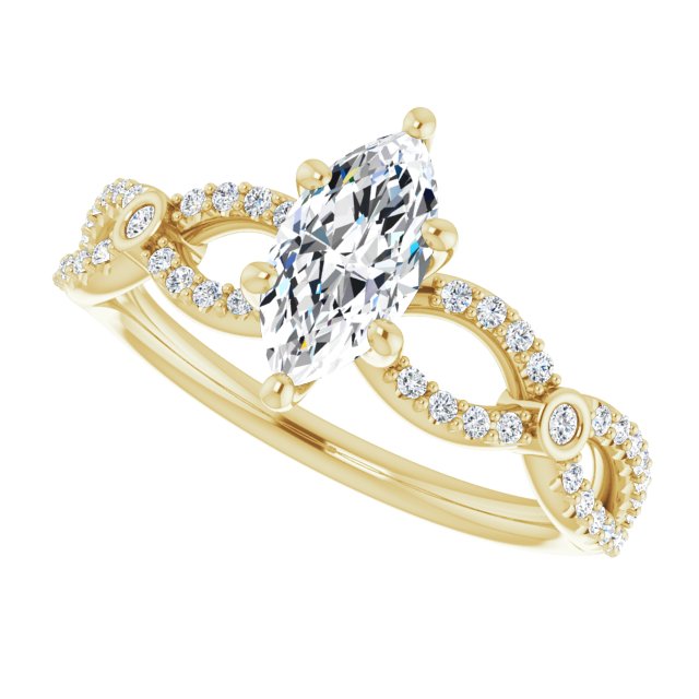Marquise Engagement Ring Mounting