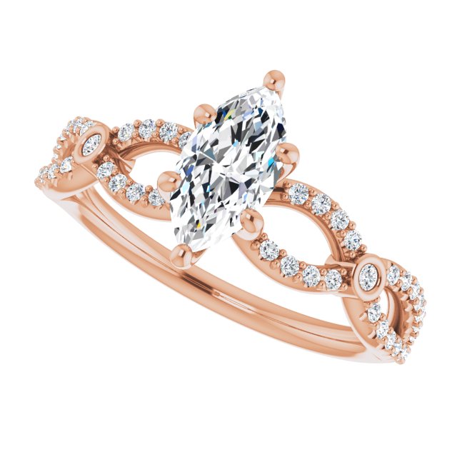 Marquise Engagement Ring Mounting