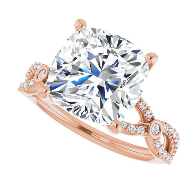 Cushion Engagement Ring Mounting