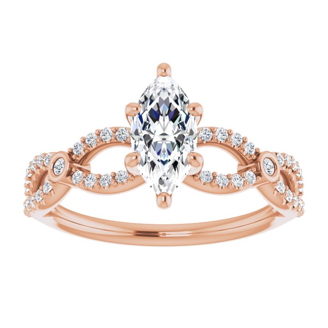 Marquise Engagement Ring Mounting