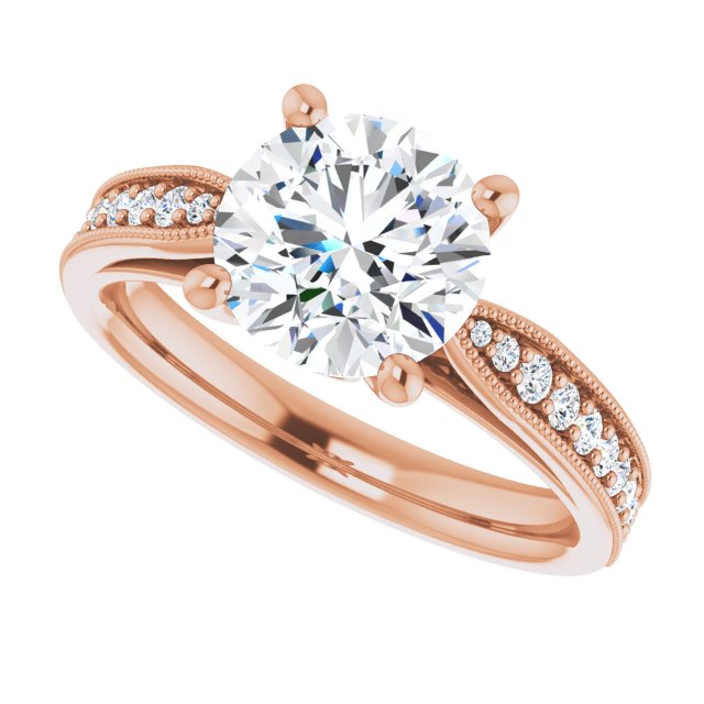 Round Engagement Ring Mounting
