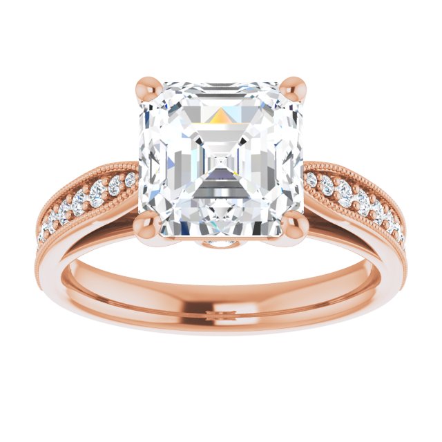 Asscher Engagement Ring Mounting