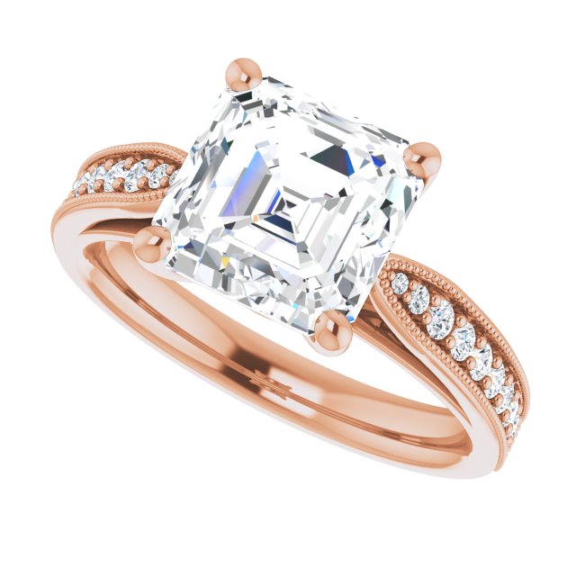Asscher Engagement Ring Mounting