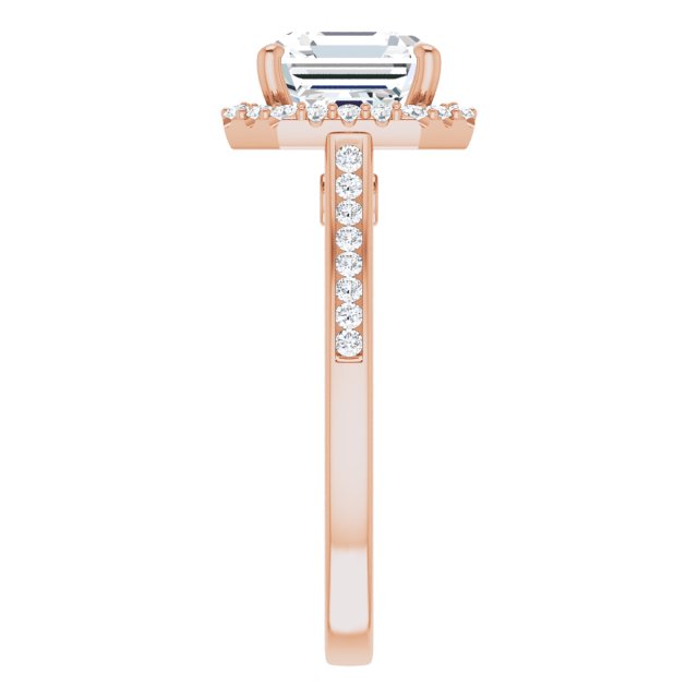 Asscher Engagement Ring Mounting