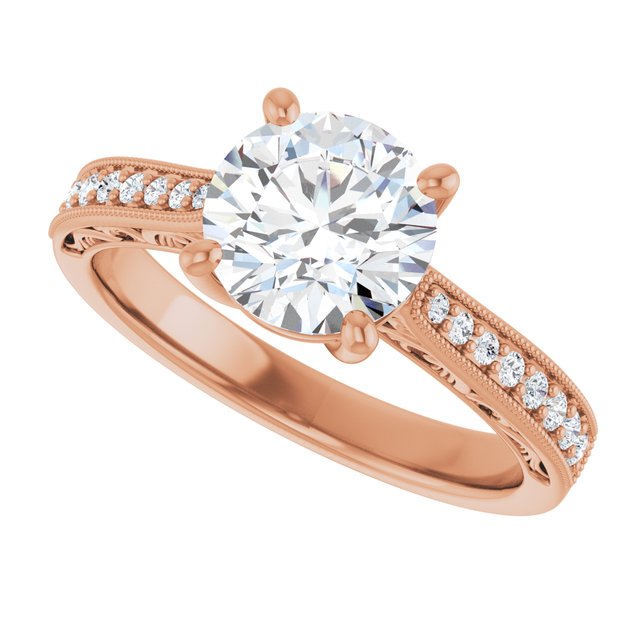 Round Engagement Ring Mounting
