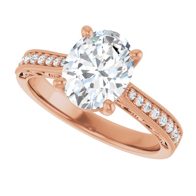 Oval Engagement Ring Mounting