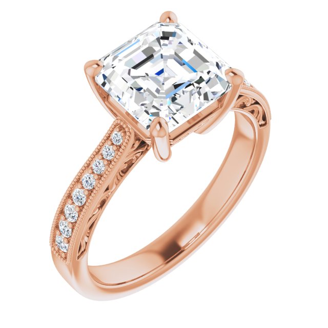 Asscher Engagement Ring Mounting
