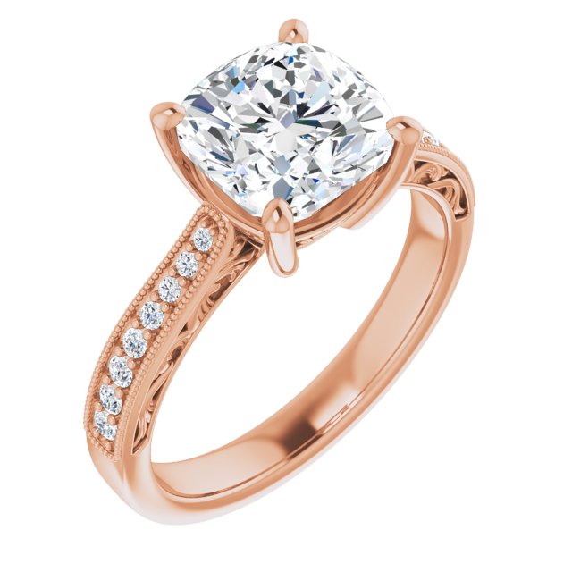 Cushion Engagement Ring Mounting