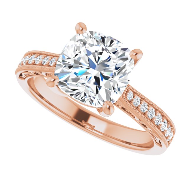 Cushion Engagement Ring Mounting
