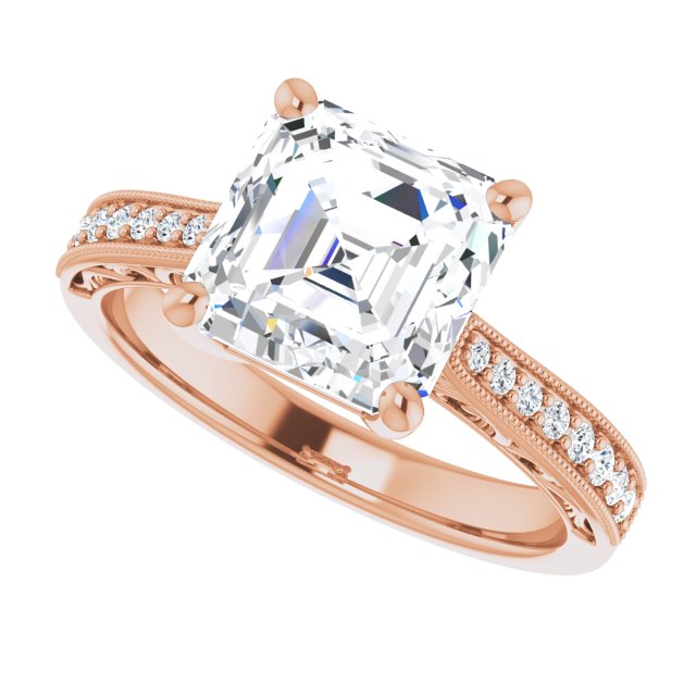 Asscher Engagement Ring Mounting